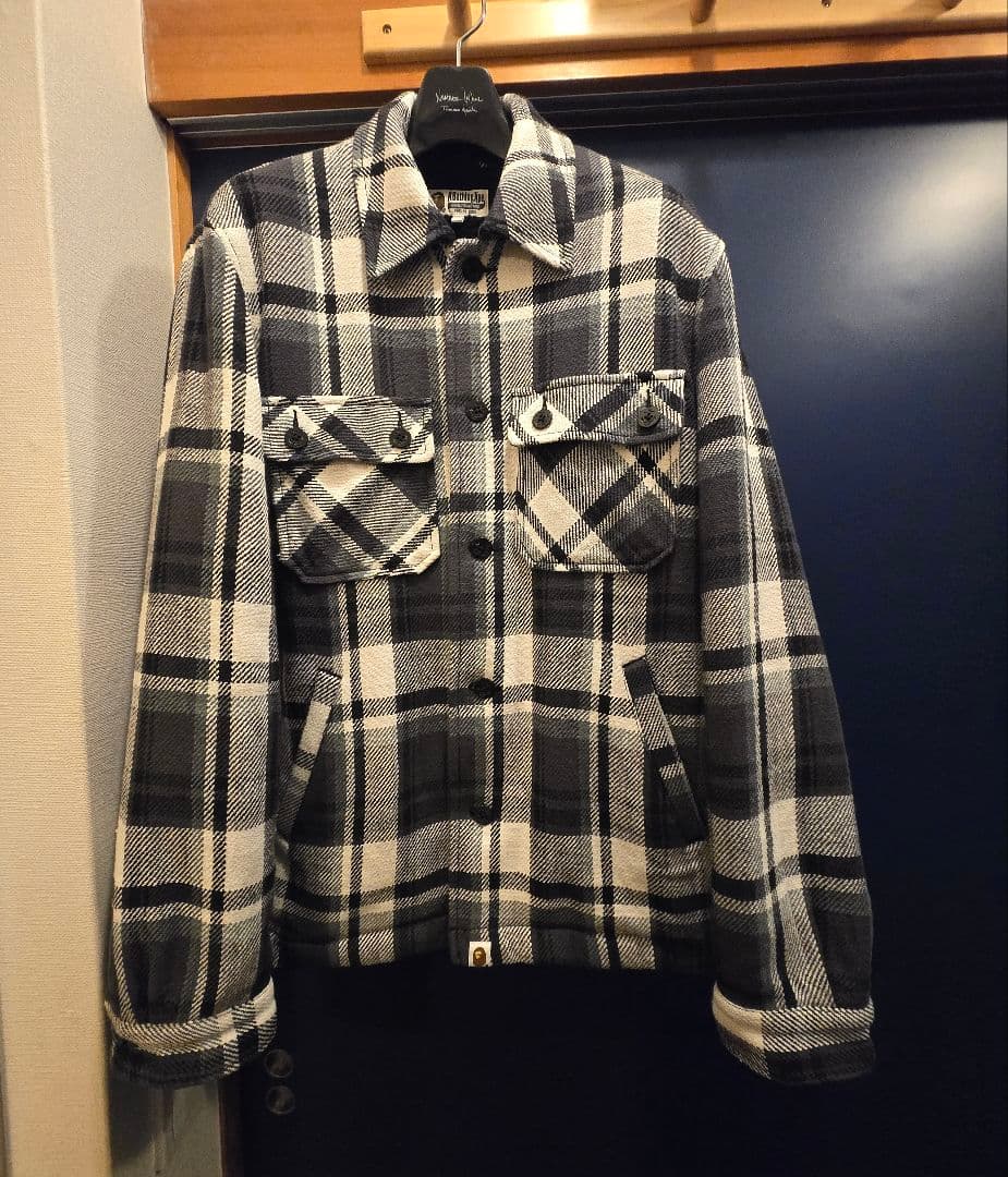 A BATHING APE★ラブジェネ チェック CPO ジャケット★エイプ