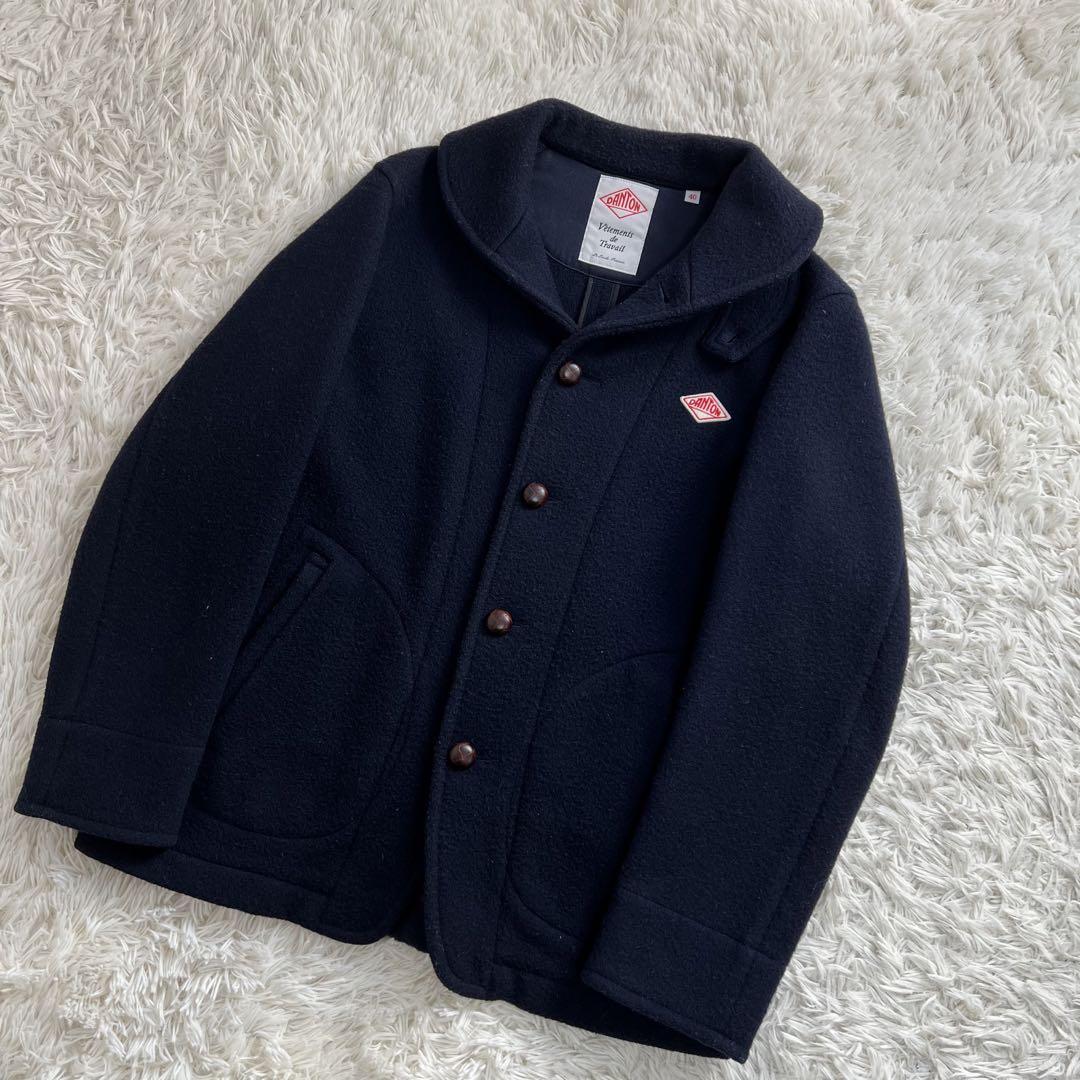 美品　DANTON ダントン ウールモッサ シングルコート　ネイビー　40 L