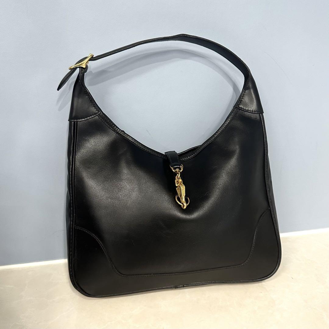 HERMES エルメス トリム 31 ボックスカーフ ショルダーバッグ ブラック 画像1