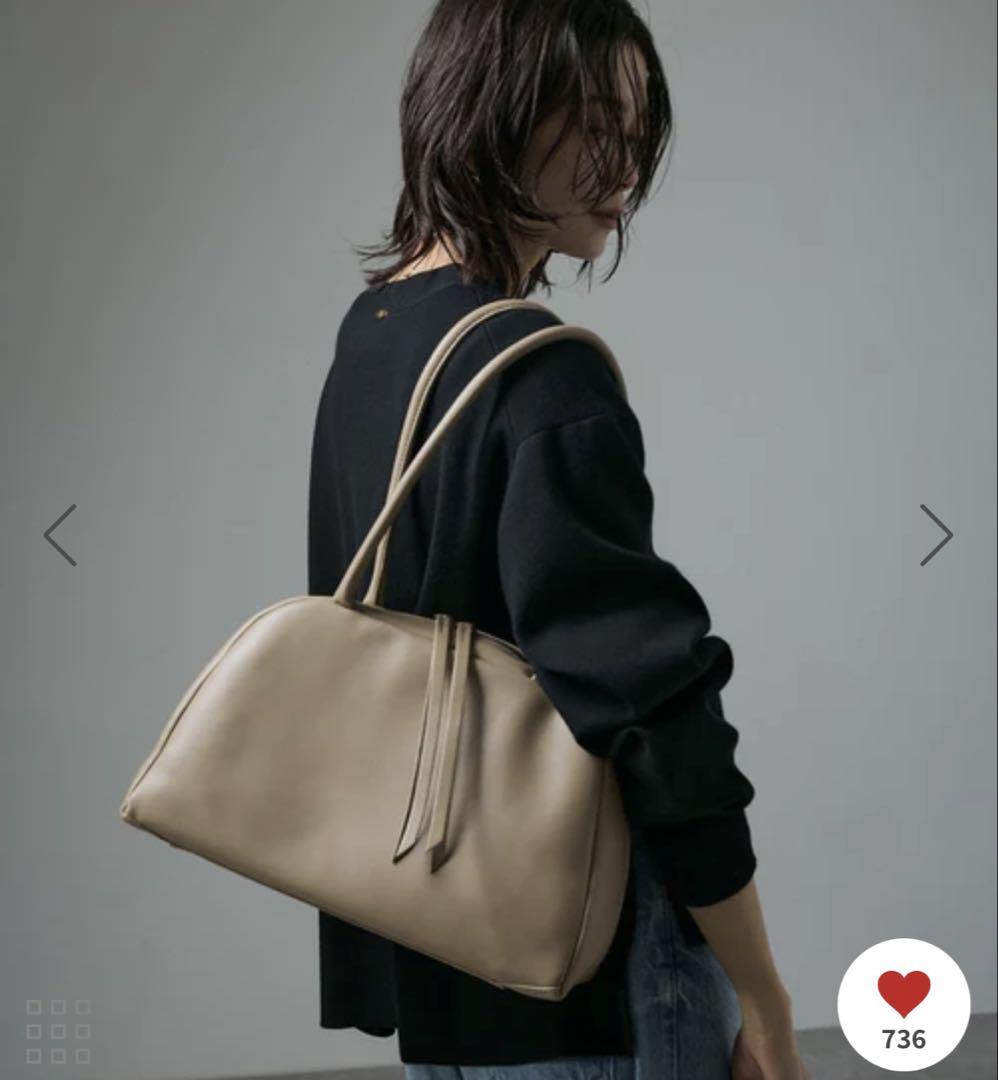 SALON adam et ropé スプリットレザーミドルボストンバッグ