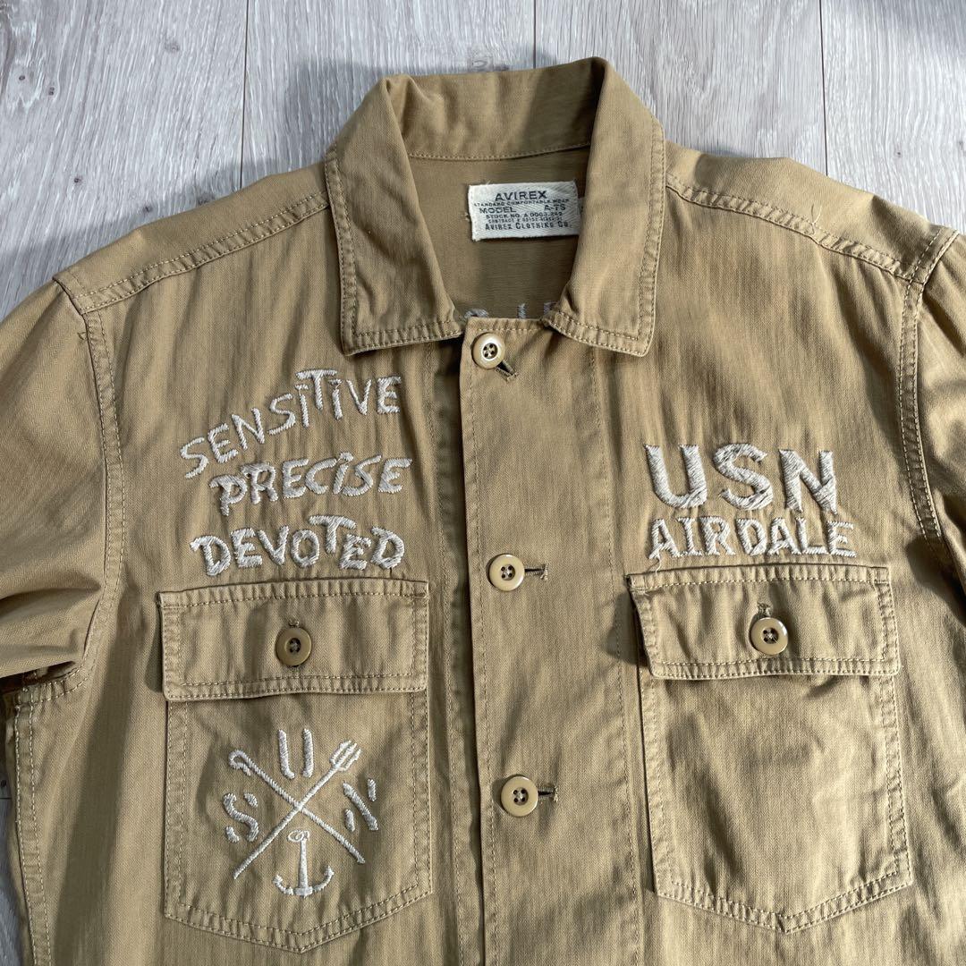AVIREX USN AIRALE ミリタリージャケット ベージュ