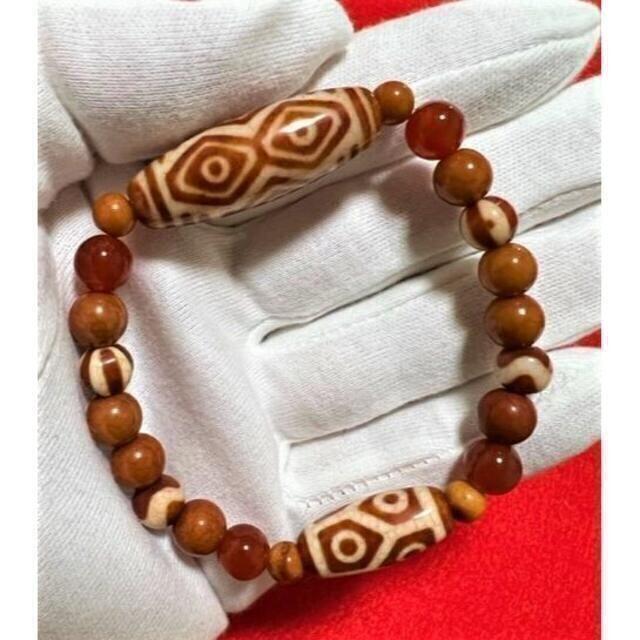 品質が 【最上級品】dZi beadsジービーズ 西蔵 上肯 赤龍紋 玉髄 二十 ...