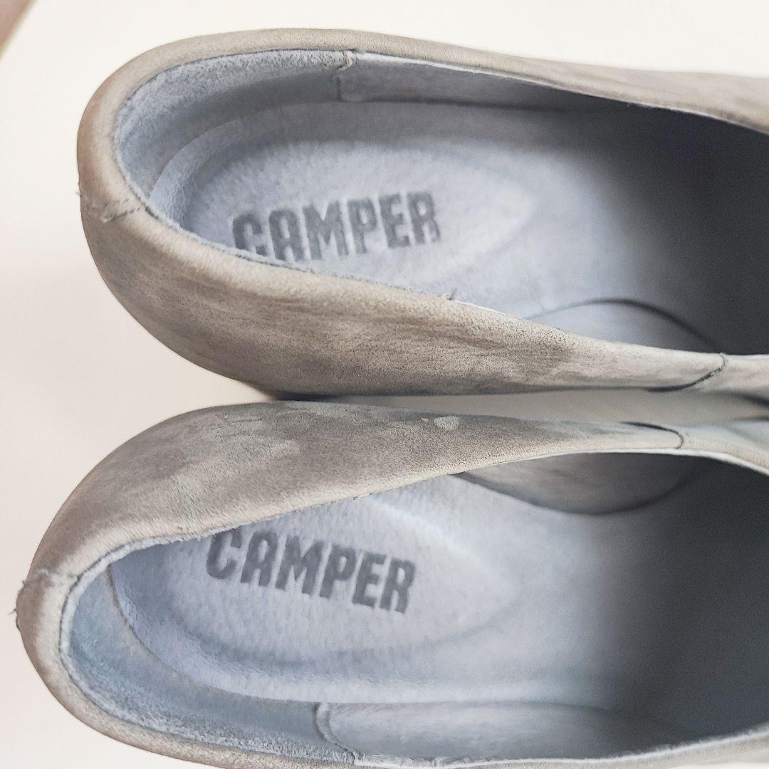 セール(SALE)開催中！ファッション通販 CAMPER 23.5 グレー スエード 太ヒール 37 パンプス カンペール 靴