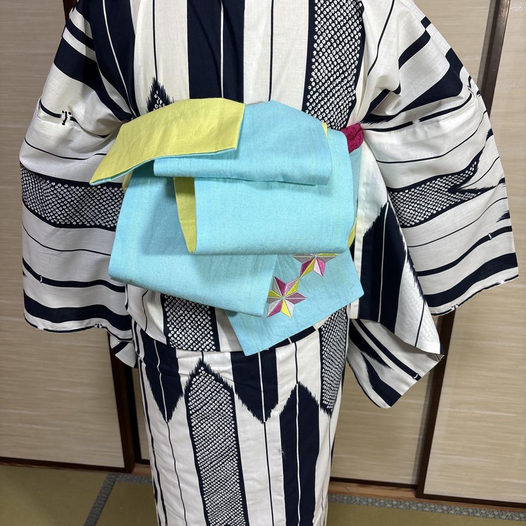 浴衣と半幅帯のセット