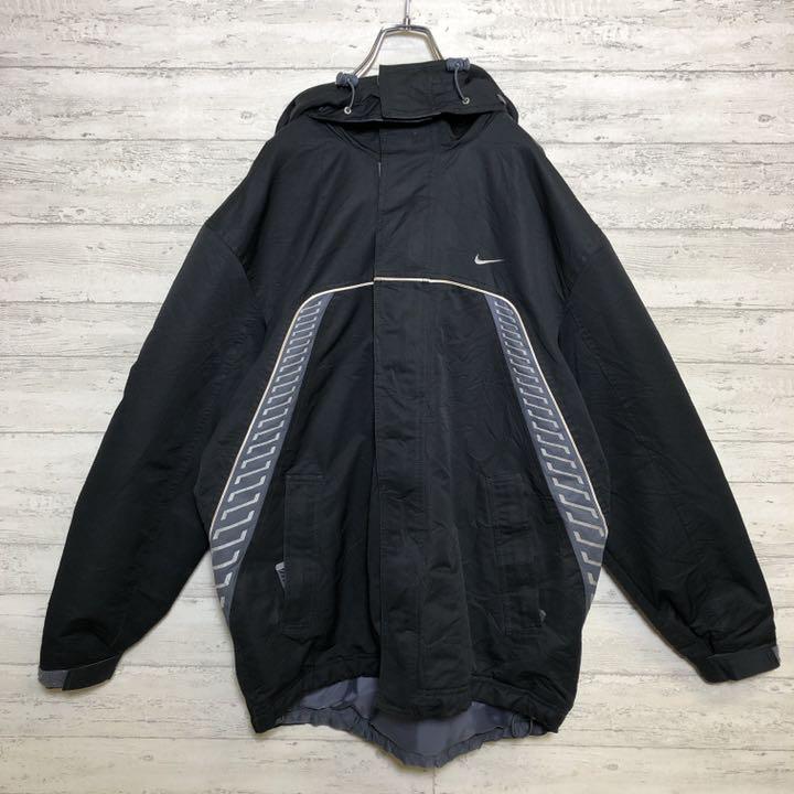 ナイキ 胸ロゴ バックロゴ ブラック mRZal-m82000595811 NIKE ナイロンジャケット ロゴ刺繡 即納大人気