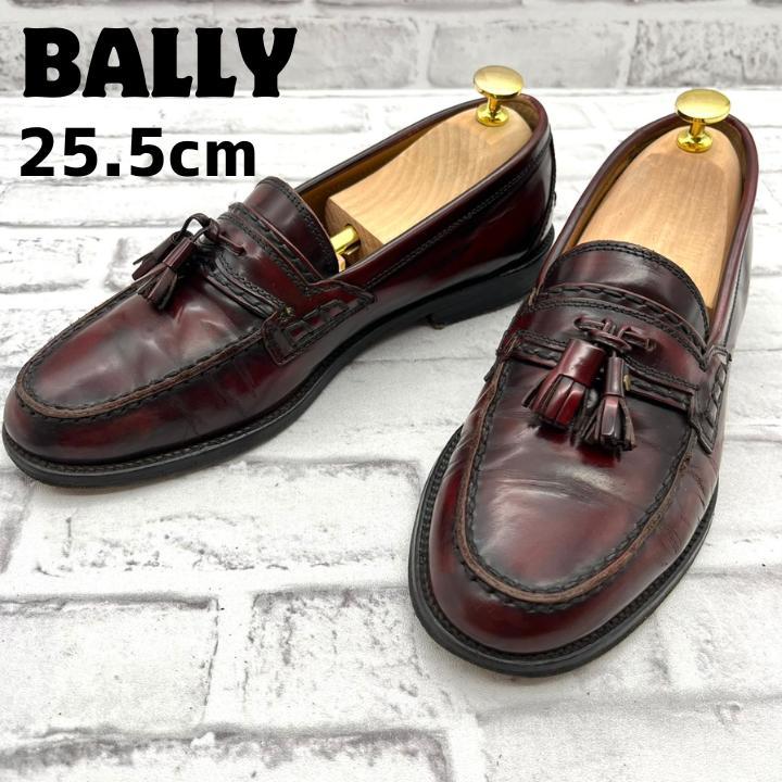 バリー タッセルローファー ブラウン ボルドー系 レザー 25.5cm