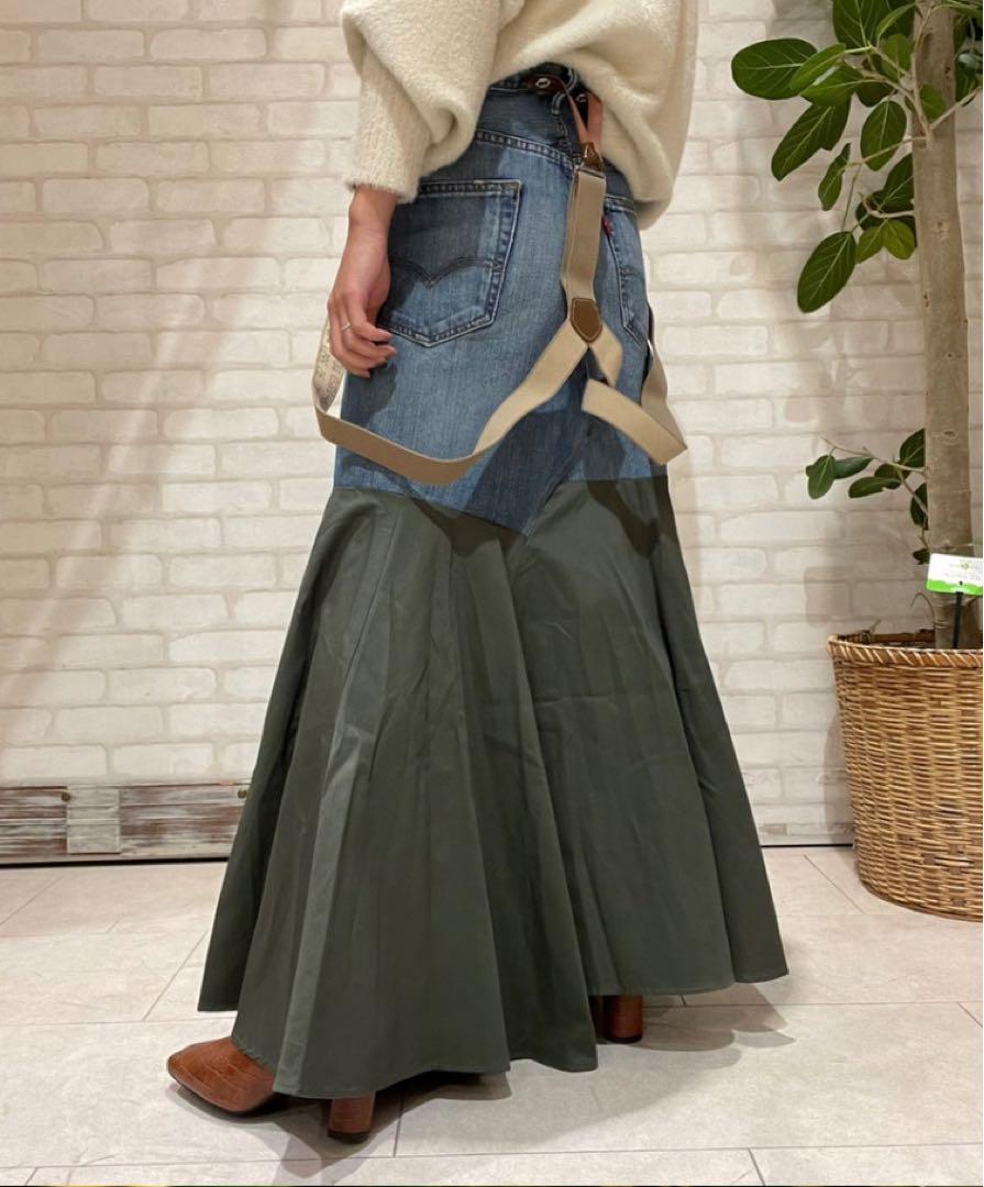 リズレイ　リメイクデニムスカート　risley ヒステリック　アウラアイラ リズレイ リメイクデニムスカート risley ヒステリック