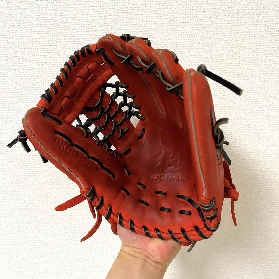 008 ハイゴールド 己極 型抜群 即戦力 美品 軟式 内野手用グローブ