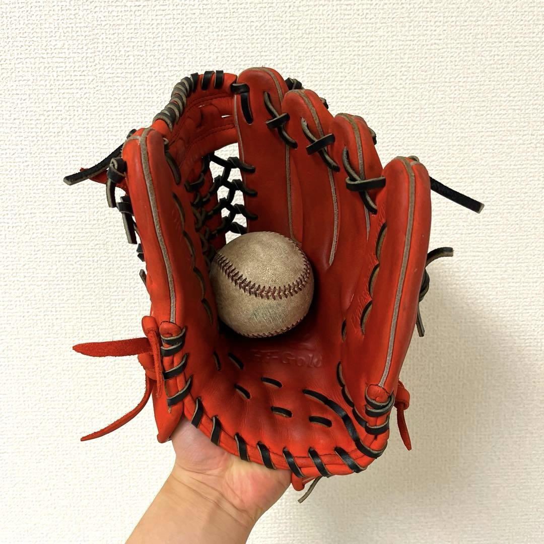 008 ハイゴールド 己極 型抜群 即戦力 美品 軟式 内野手用グローブ