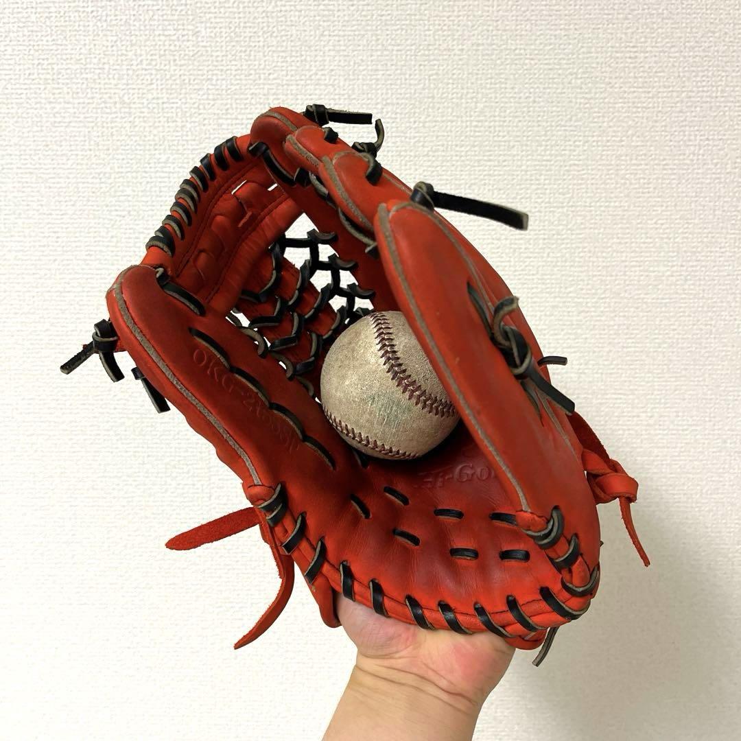 008 ハイゴールド 己極 型抜群 即戦力 美品 軟式 内野手用グローブ