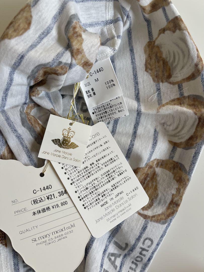 タグ付き　JANE Marple シュークリーム柄 Tシャツ