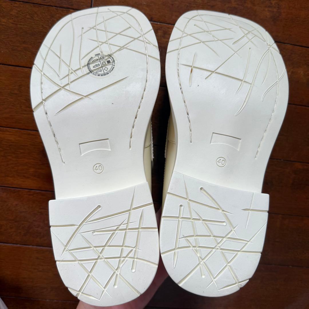 CAMPER Mimi Fax/1978 ホワイトローファー EU40