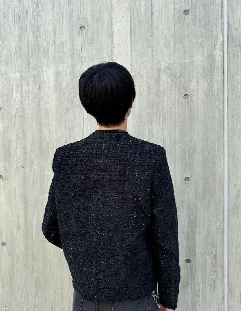ALUDE アルード　elegant lame tweed jacket