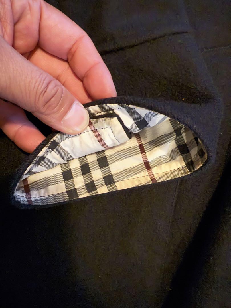 BURBERRY BLACK LABEL ネイビー ピーコート　L