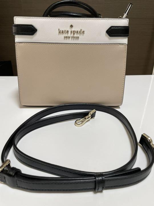 ヨーク kate 白×ベージュ H9Ya7-m82014710117 spadeのハンドバッグ ねください