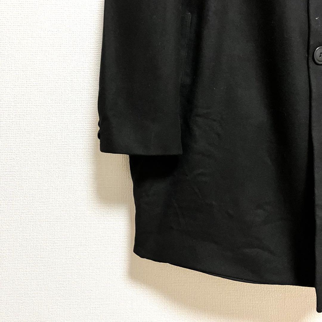 希少 Vintage ウールコート XXL相当 ブラック ビッグシルエット