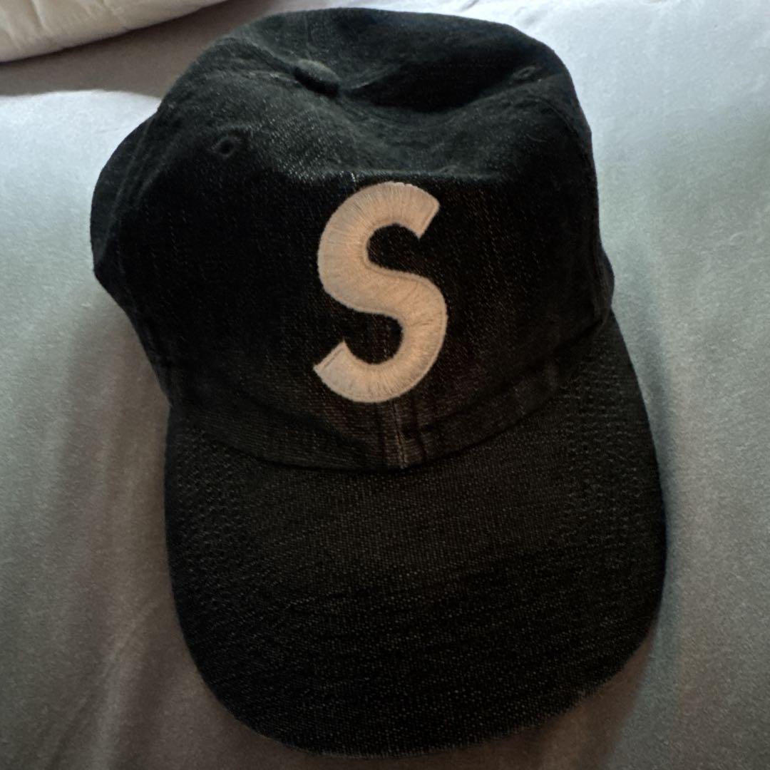 SUPREME 黒 キャップ Sマーク