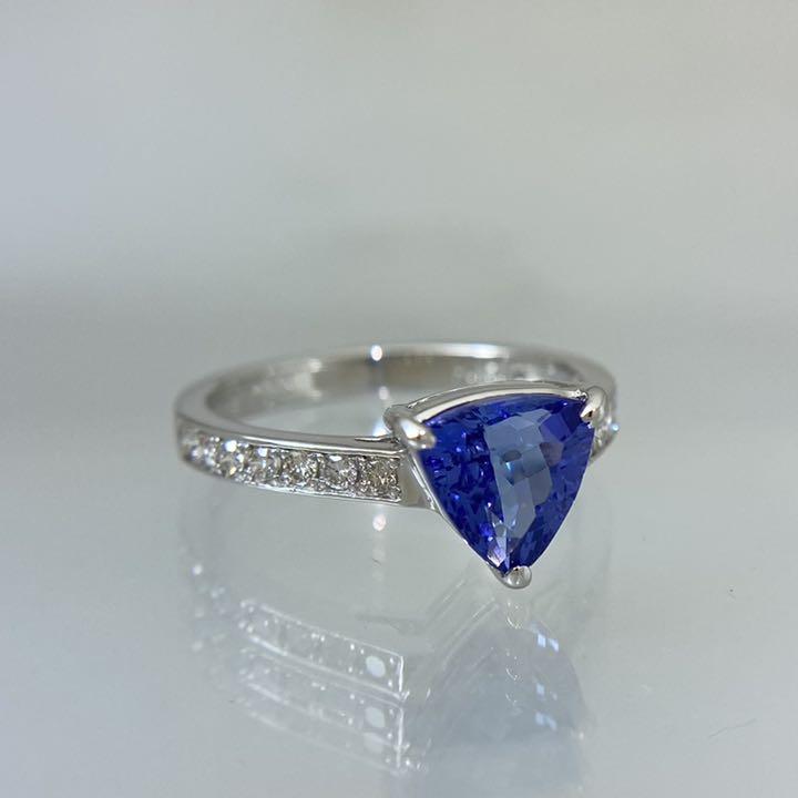 お得再入荷 新品 タンザナイト ダイヤ リング 1.52ct Pt950 mnwAM-m82018161334 HOT新作