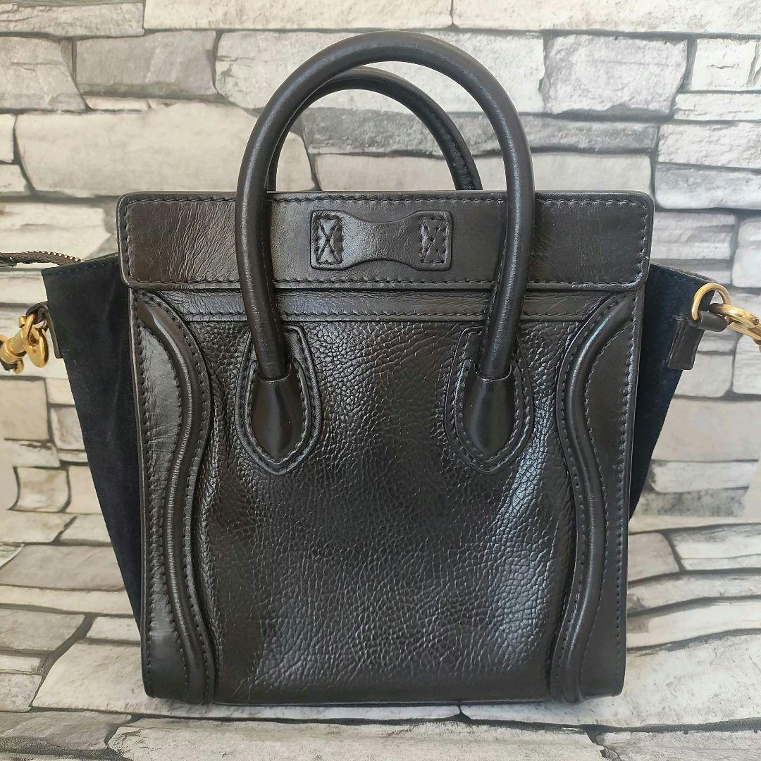 CÉLINE セリーヌ ラゲージ ナノショッパー 2way ダークブラウン