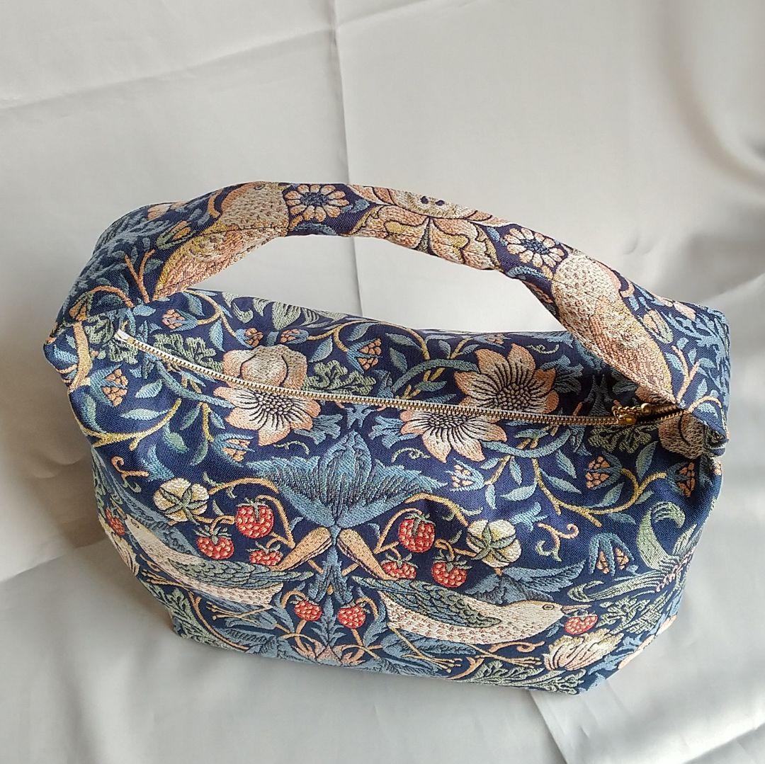 ❮8 7のみsale❯ハンドメイド バッグ 川島織物 いちご泥棒