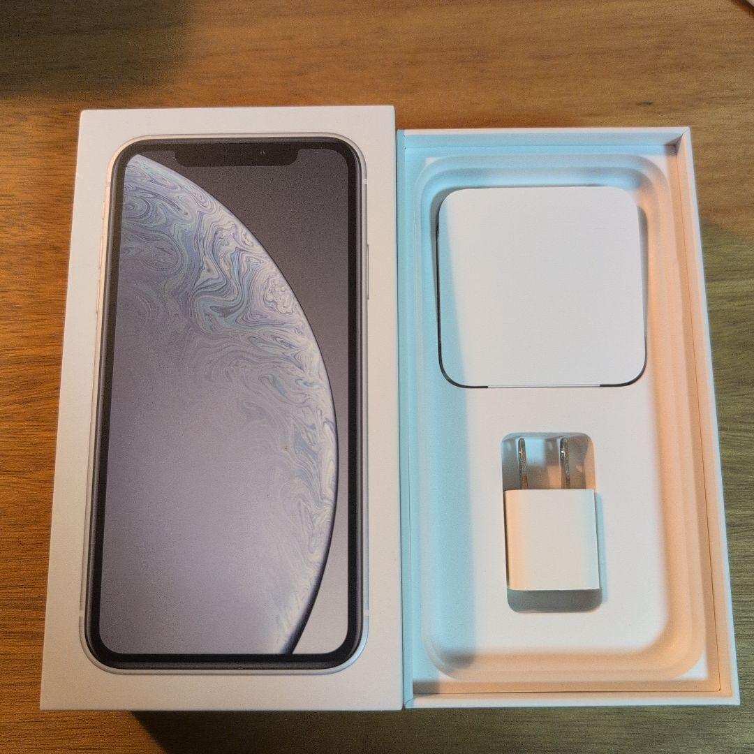 美品 iPhone XR 128GB ホワイト
