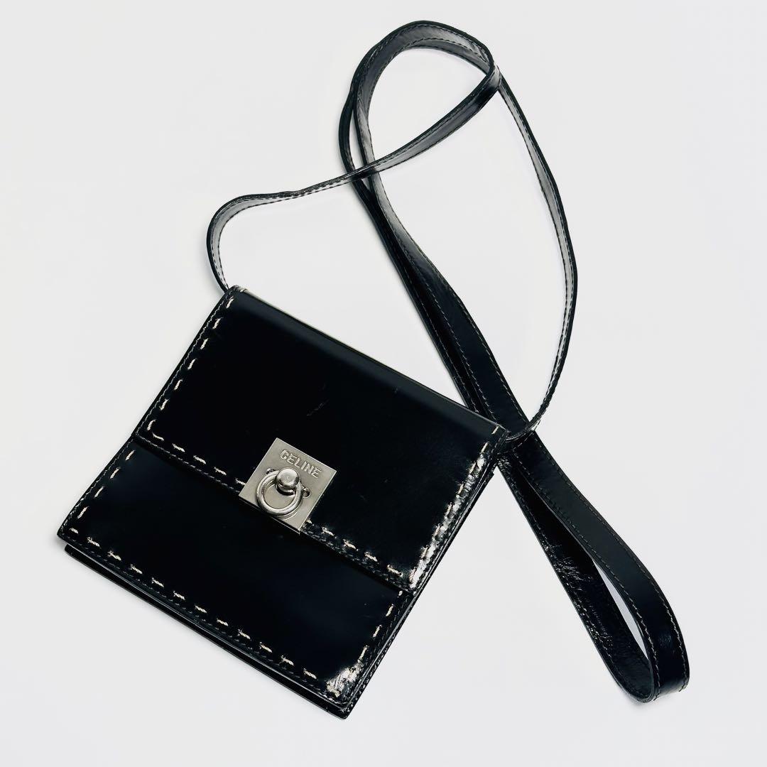 CELINE セリーヌ ショルダー ガンチーニ レザー ブラック 超絶希少品✨✨