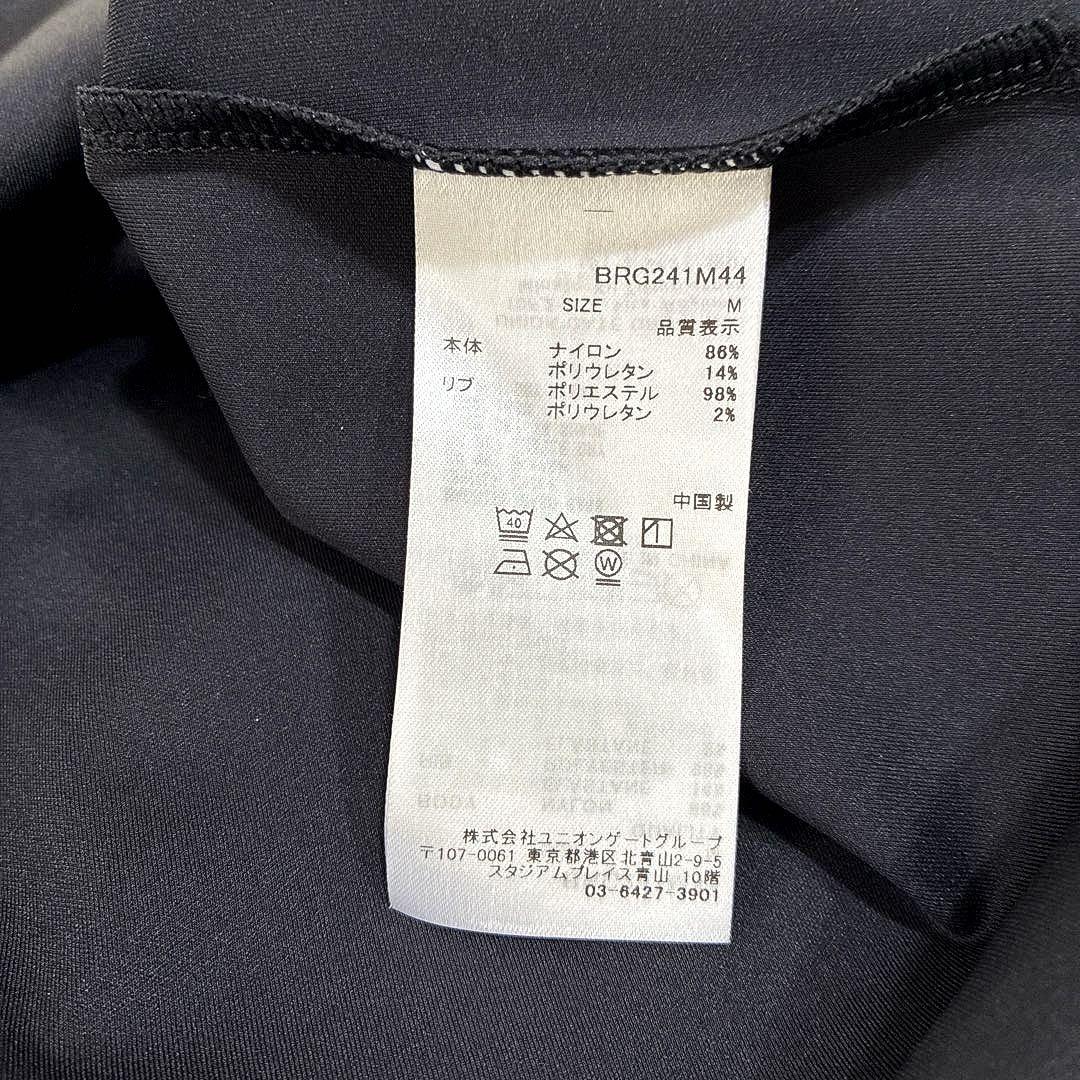 BRIEFING BACK LOGOLINE HALF ZIP モックシャツ／M メンズウェア