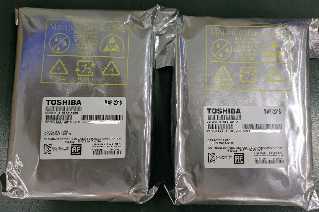 TOSHIBAl HDD 1TB 2台 DT01ACA100 未使用新品
