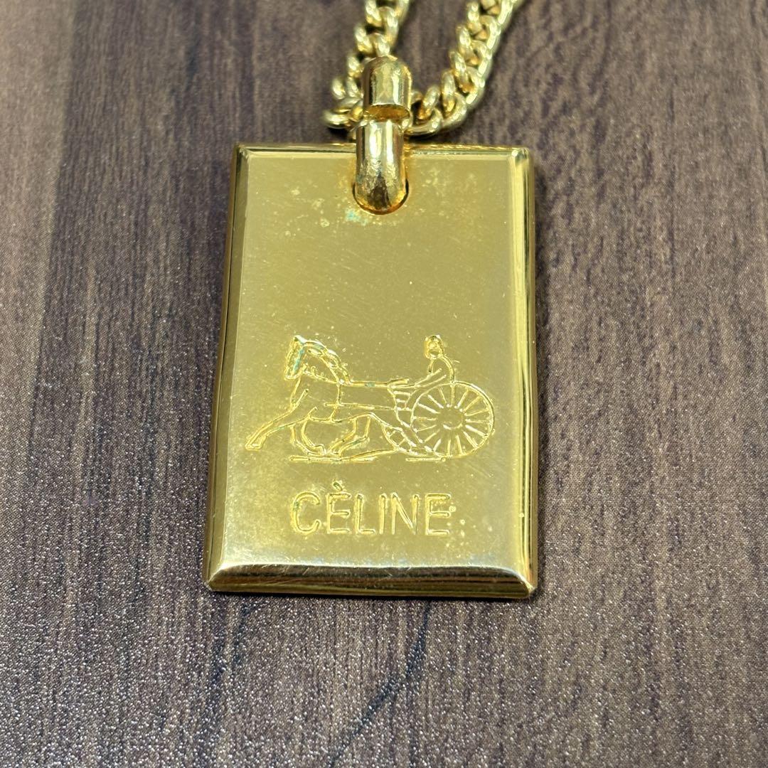 CELINE - CELINE チェーンネックレス ロング ゴールドプレート