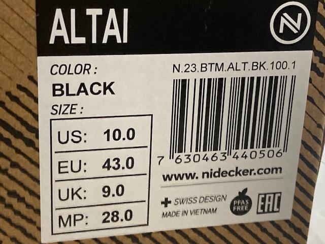 2025 ナイデッカー ALTAI アルタイ Black 28cm
