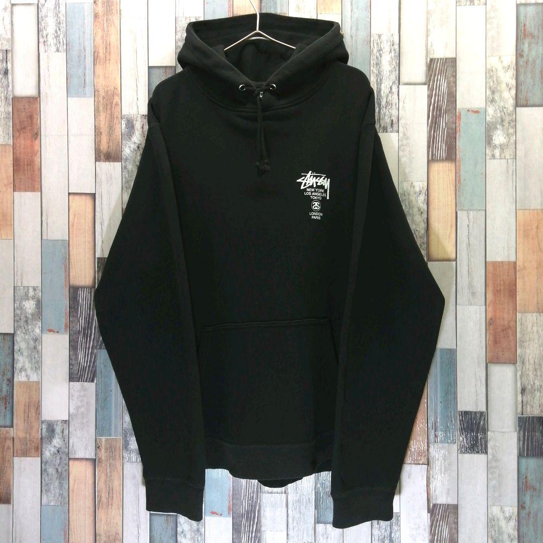 STUSSY　ステューシー　パーカー☆両面ロゴ　ゆるだぼ　b2
