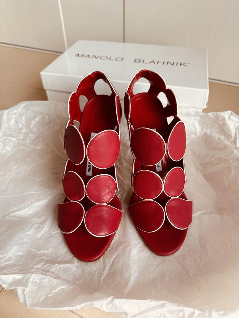 MANOLOBLAHNIKマノロブラニク サンダル レッド 36 MANOLOBLAHNIKマノロブラニク サンダル レッド 36