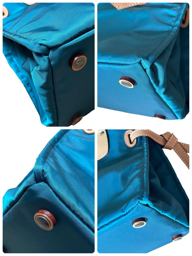 美品★フェリージ トートバッグ ナイロン×レザー ミニバッグ