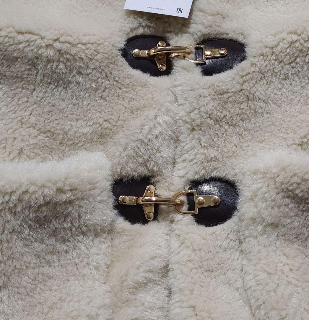 ZARA フェイクボアジャケット ロブスタークラスプ L
