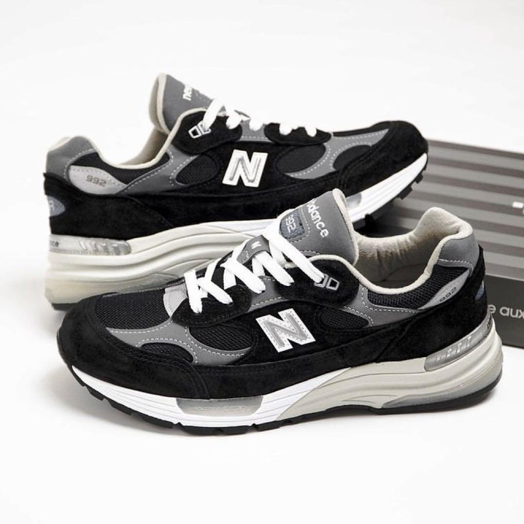 27.5 new balance m992 eb black grey 992