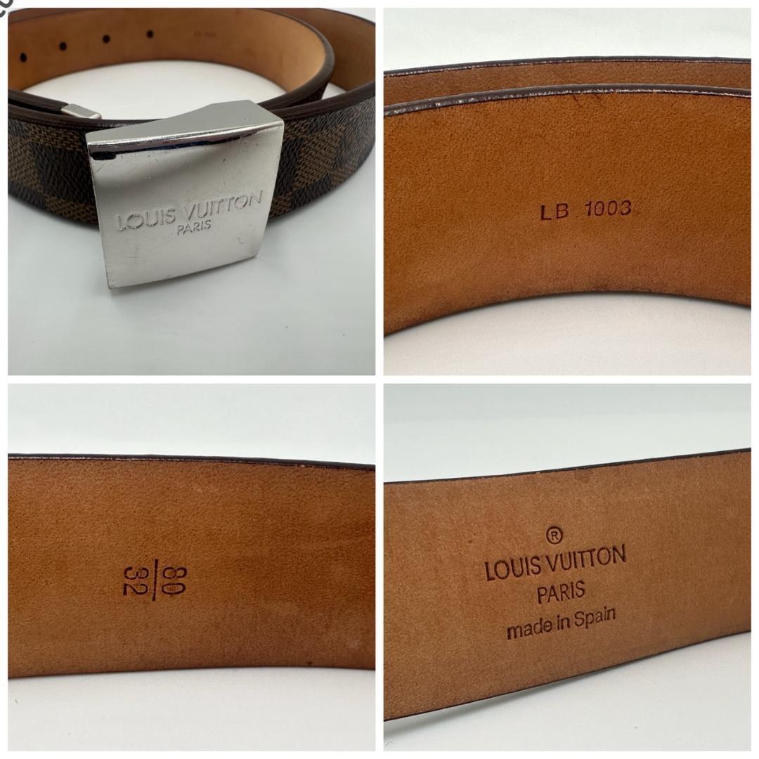 LOUIS VUITTON 　ヴィトン　ベルト　レザー　ダミエ　ロゴ　0403