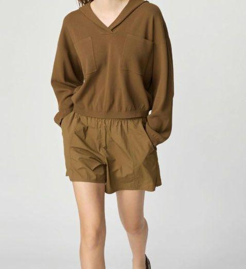 UNIQLO C リラックスフーデッドセーター Mサイズ ブラウン