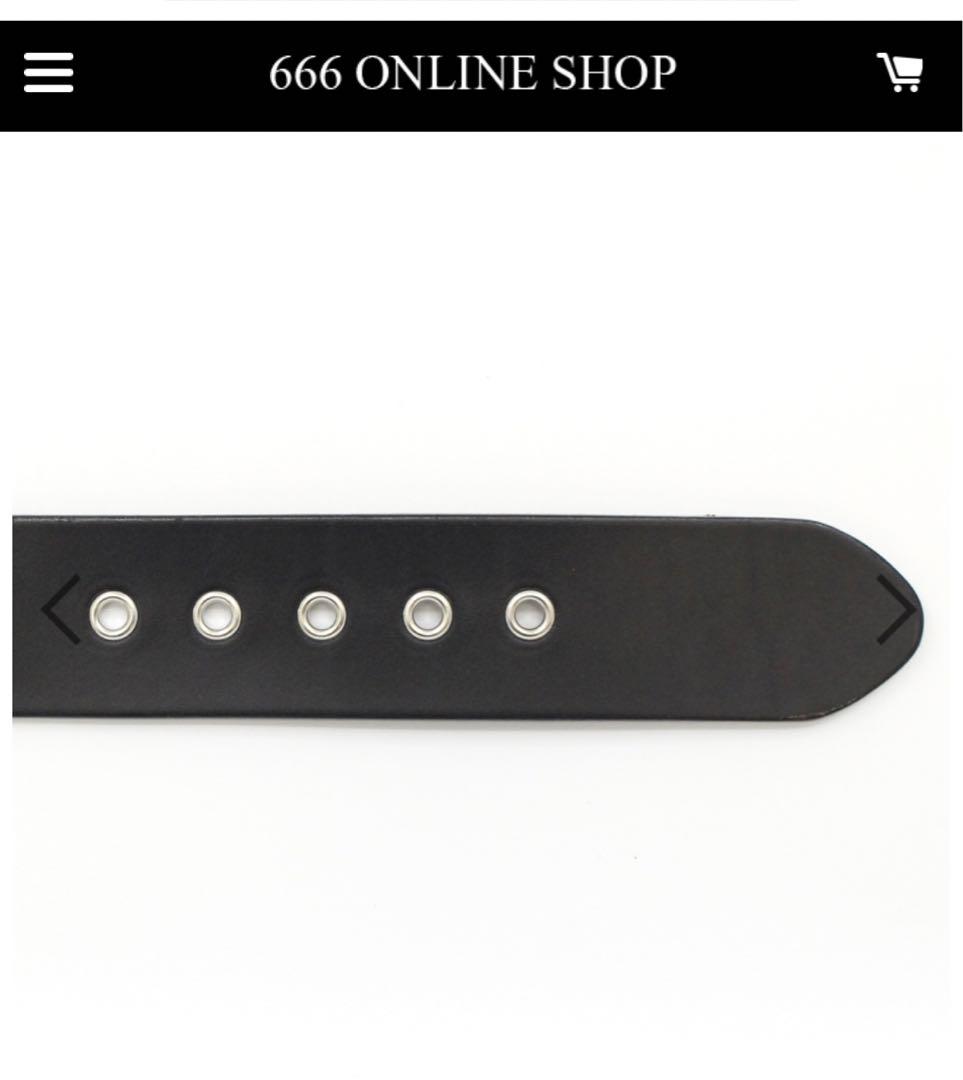 未使用品 666  3連スモールピラミッドベルト