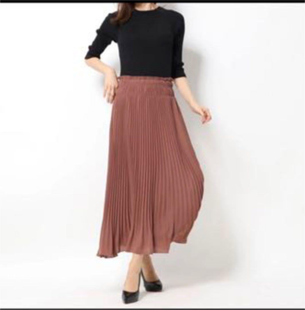 美品♡SNIDEL プリーツドッキングニットワンピース