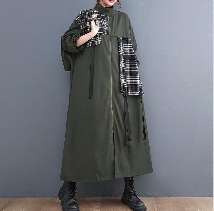 大きいサイズ レディース ワンピース　ロング　ジップ　春 秋冬 新品 長袖