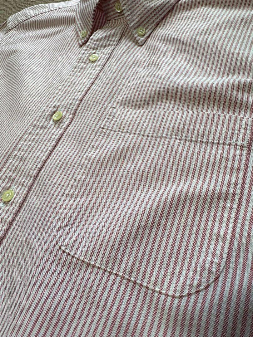 【希少USA製】Brooks brothers 長袖オックスフォードシャツ 赤系