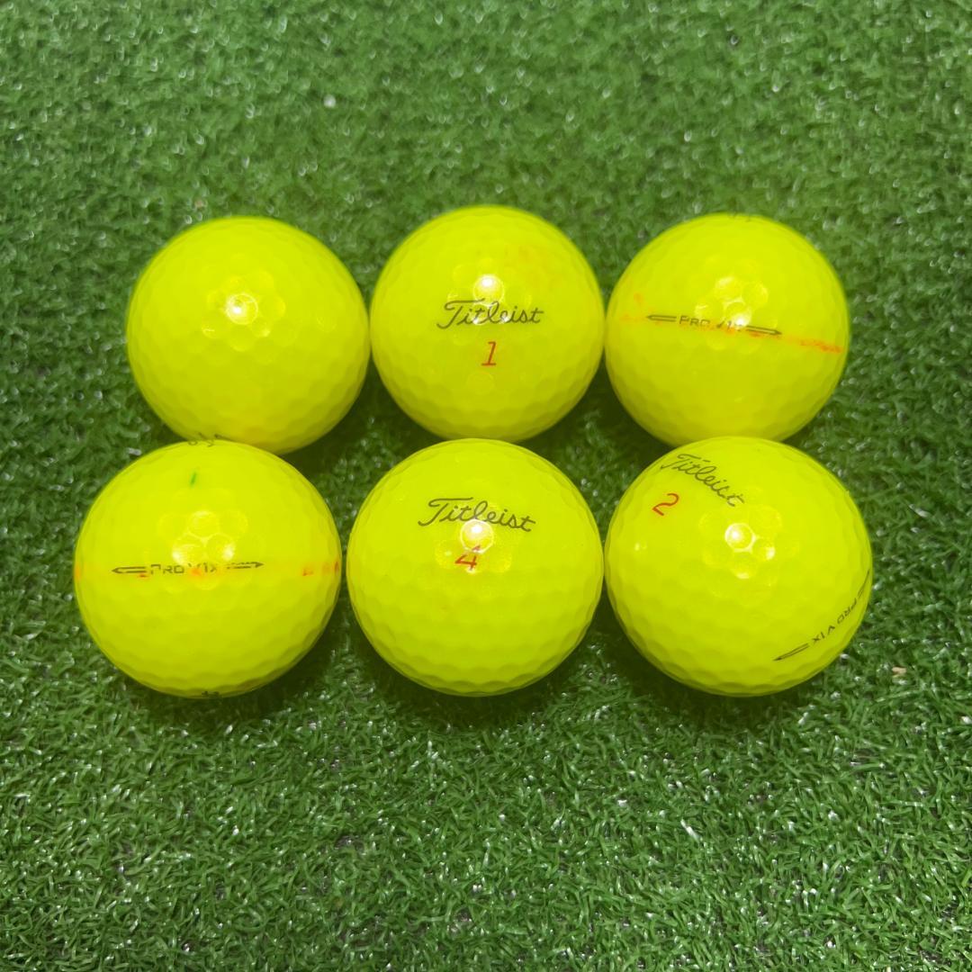 【A52】 Titleist PROV1 黄 2023年 ロストボール 24球 A53】 Titleist PROV1X 黄 2023年 ロストボール 24球 - メルカリ