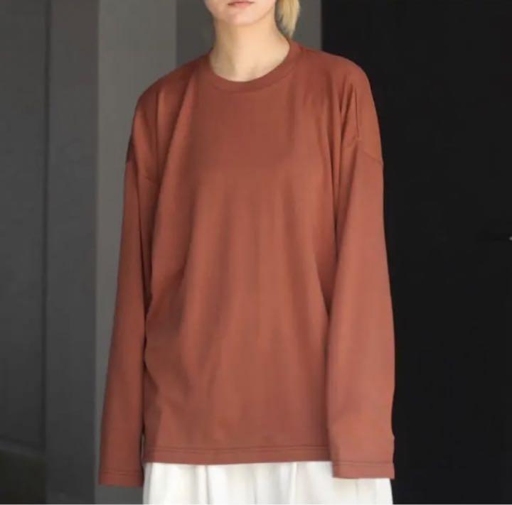 YOKE 21aw ヘムトリムロングスリーブTシャツ　ブリック