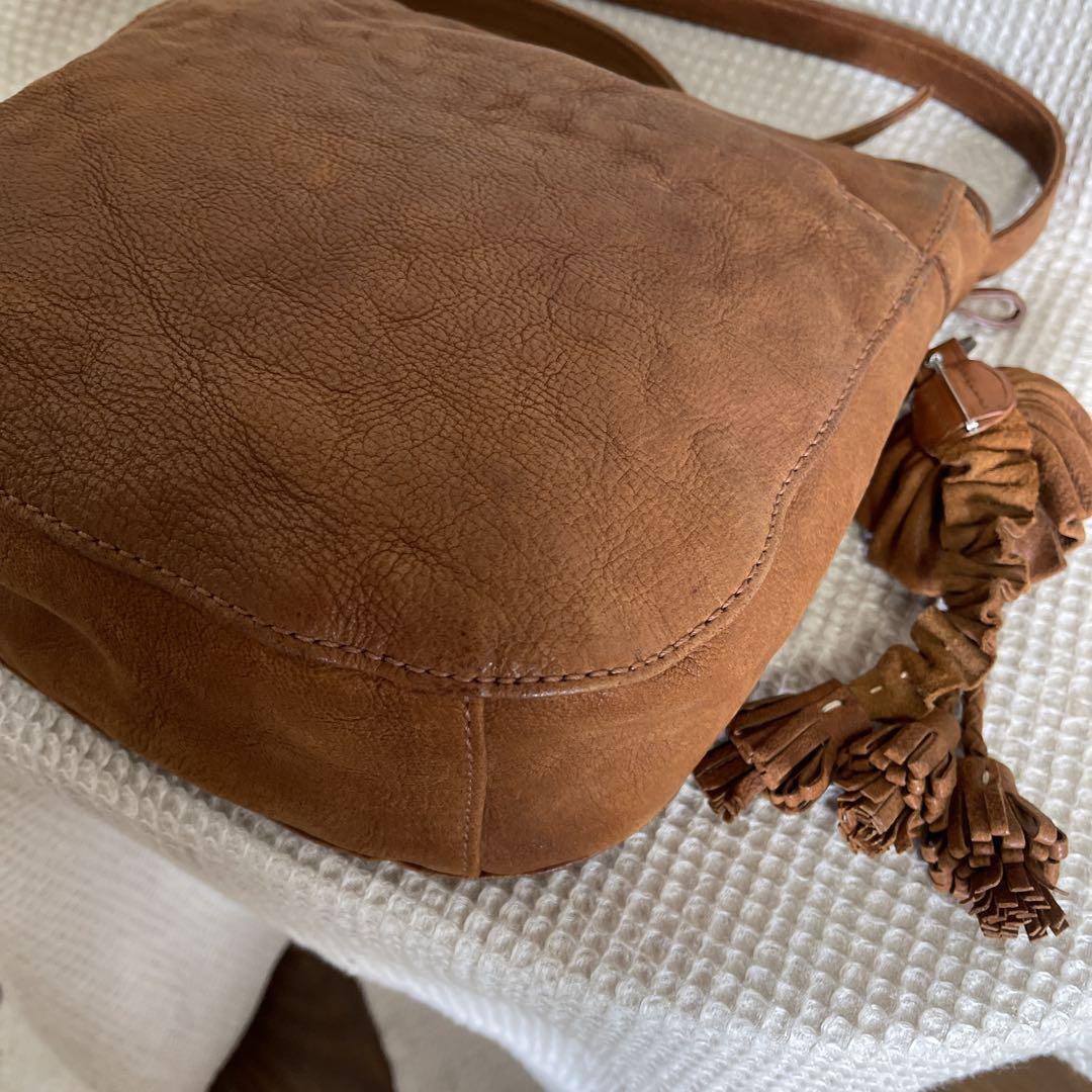 ◇美品 genten ゲンテン レザーショルダーバッグ ブラウン