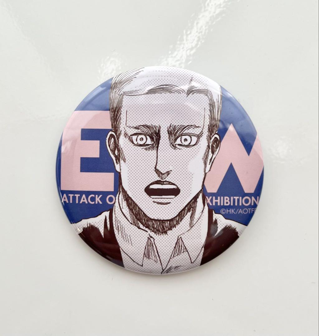 進撃の巨人 エルヴィン 缶バッジ 台湾 巨人展 2015 グッズ 希少 限定 ジャン・キルシュタイン アクリルボード 進撃の巨人 エルヴィン