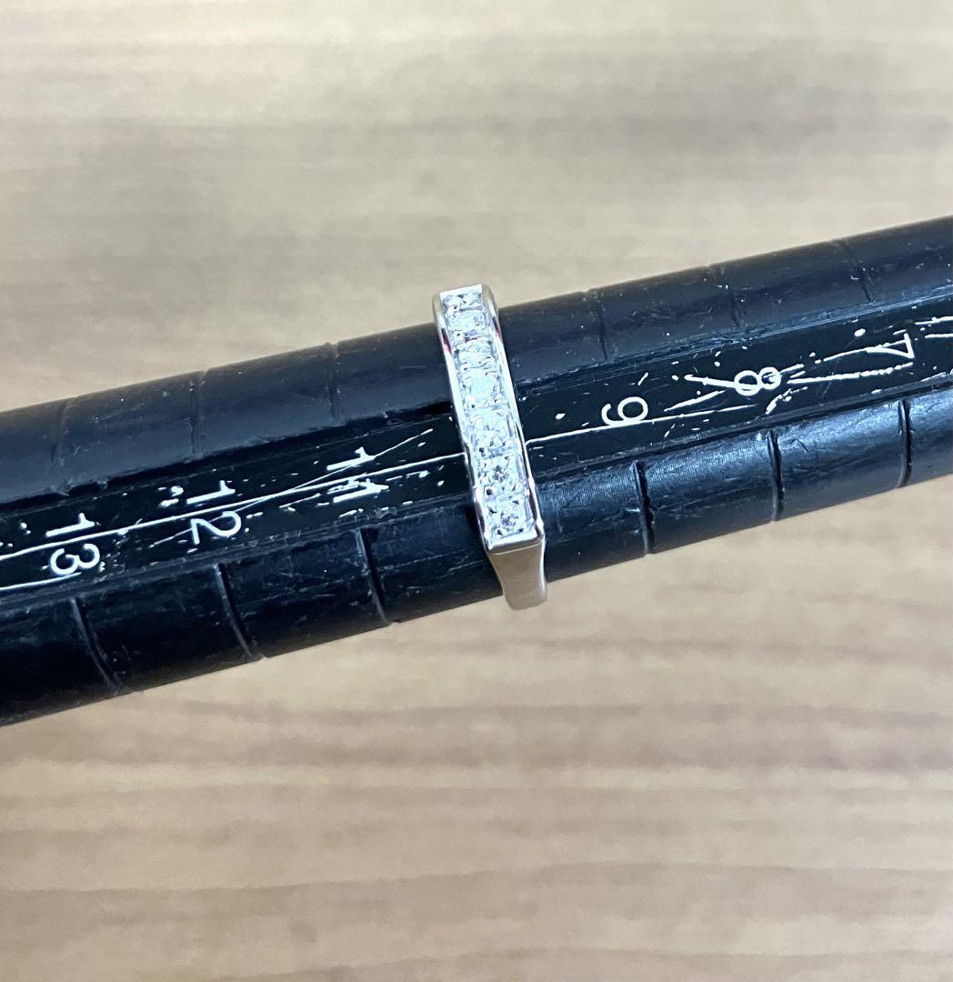 リング pt900 プラチナ ダイヤモンド デザインリング 指輪  美品 10号