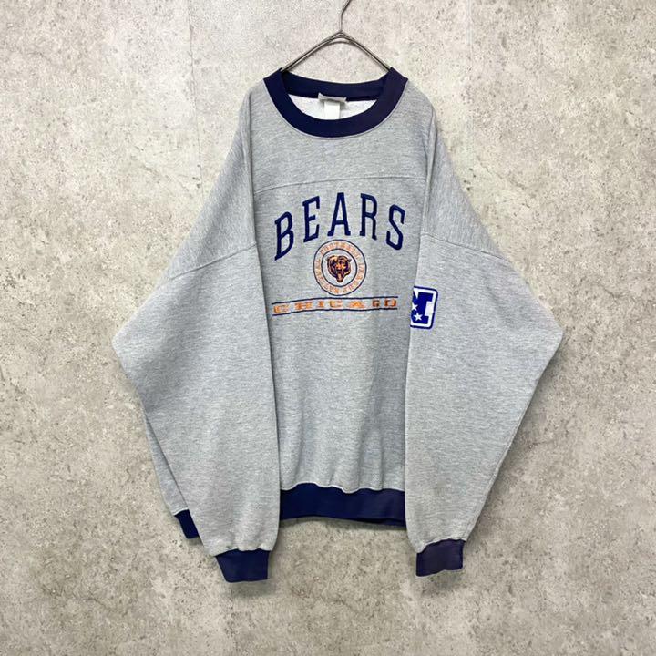 定番国産 希少4XL NFLべアーズ 刺繍スウェットトレーナー jxwYB-m82082714511 メキシコ製90s Lee 新作入荷