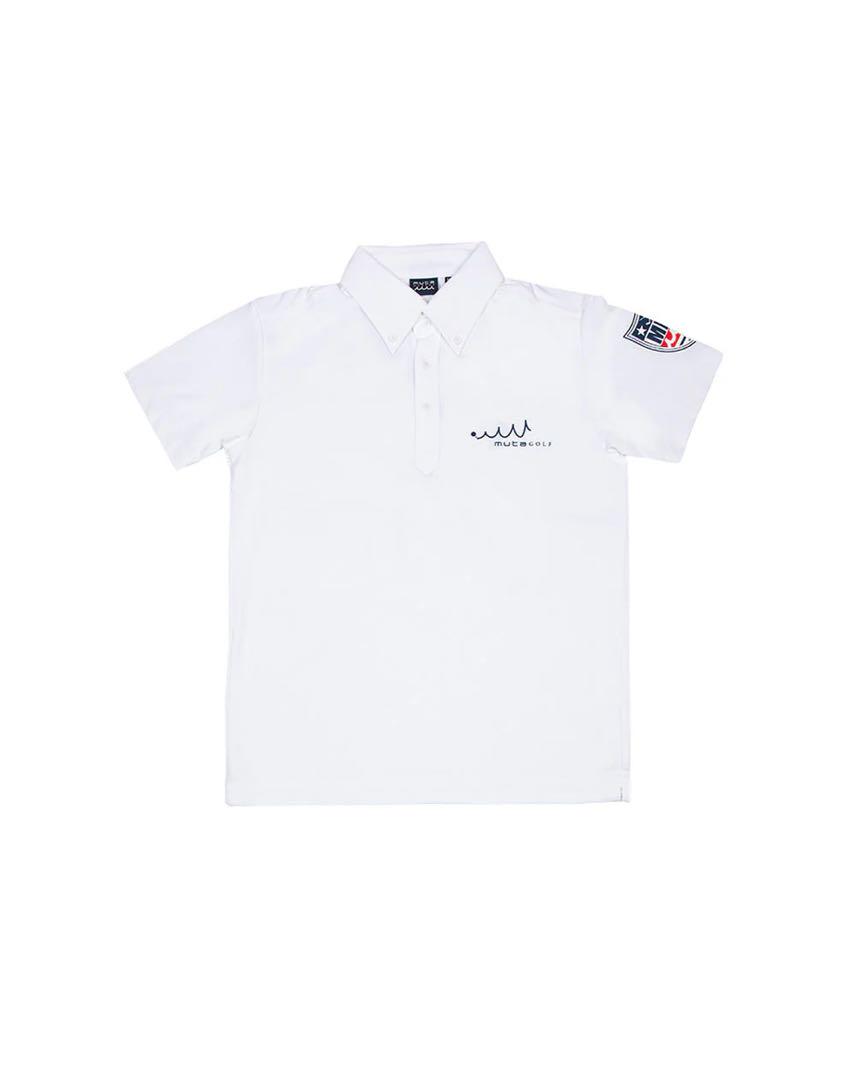 MUTA MARINE GOLF ピンフラッグ ポロシャツ ホワイト