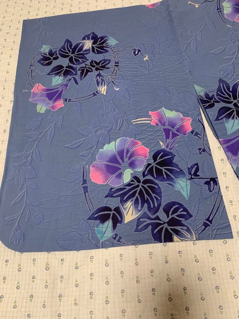 新品未使用 朝顔柄浴衣と帯セット❣️ 新品未使用 朝顔柄浴衣と帯セット❣️