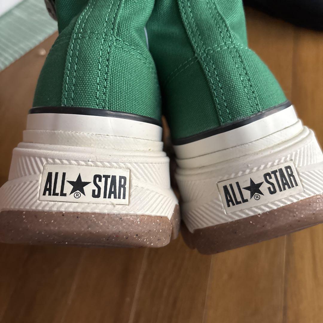 CONVERSE 厚底 スニーカー 緑 グリーン